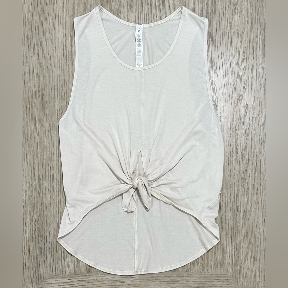 lululemon athletica Cream Tie-Front Sleeveless Tank